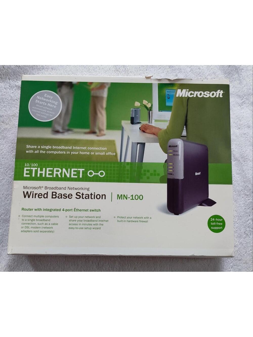 Vintage Microsoft Networking 10 100 Ethernet 4 Port Router